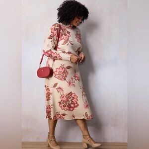 LC Lauren Conrad Floral Turtleneck Sweater and Matching Skirt